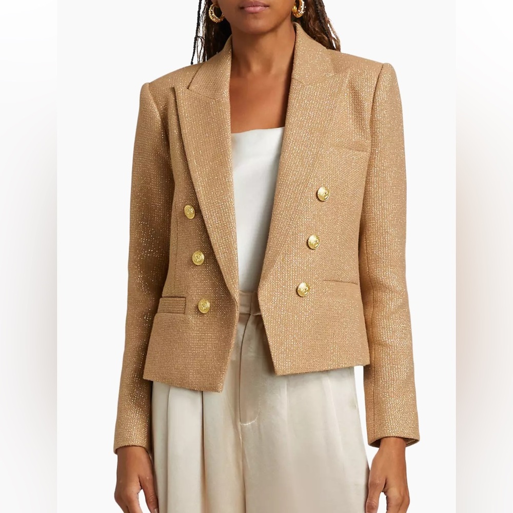 L'AGENCE Brooke Cotton-Blend Crop Blazer